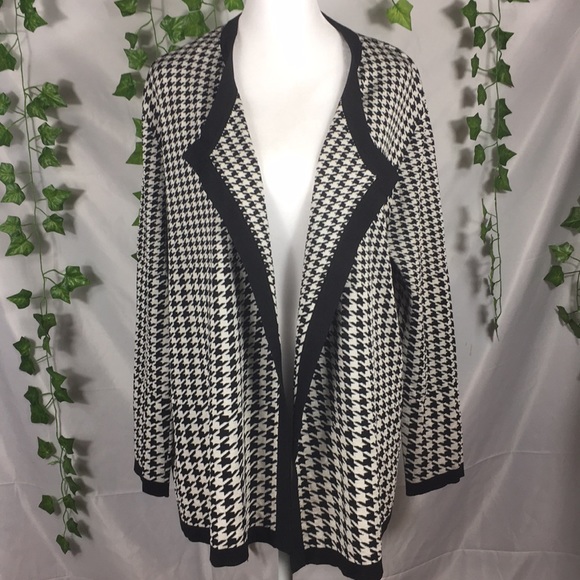 Anne Klein Jackets & Blazers - Ann Klein houndstooth open front cardigan